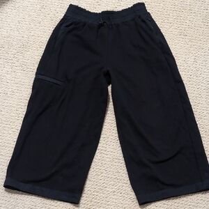 Athleta Black Cropped Wide Leg Pants